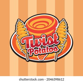 Tornado Twist Spiral Potato Logo Design