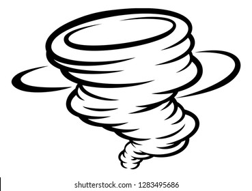 A tornado twister cyclone or hurricane icon concept
