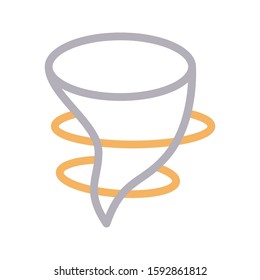 tornado vector color line icon 