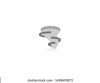 Tornado vector flat icon. Isolated tornado storm emoji illustration 