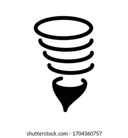Icono plano del tornado vectorial 