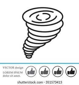 Tornado, vector icon