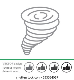 Tornado, vector icon