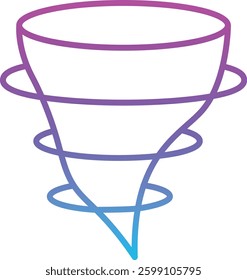 Tornado vector icon. Can be used for printing, mobile and web applications.