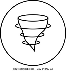 Tornado vector icon. Can be used for printing, mobile and web applications.