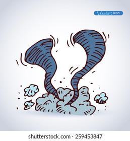 Tornado, vector icon, Weather Icons. vector illustration.