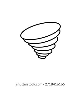 Tornado, Vektorsymbol. Linienstil des Wettersymbols. perfekte Verwendung für Logo, Präsentation, Website und mehr. moderne Icon Design Outline Stil
