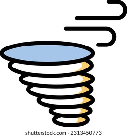 tornado  Vector illustration on a transparent background. Premium quality symmbols. Line Color vector icons for concept and graphic design.