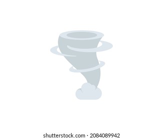 Icono aislado del vector de tornado. Ilustración del emoji de tornado. Emoticono aislado del vector tornado