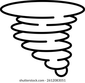Tornado Vector Line Icon Design