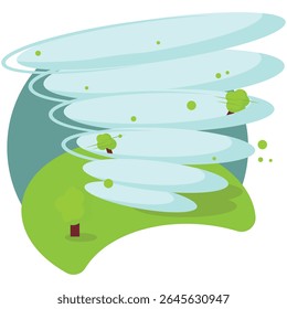 Tornado-Vektor, Windsturm wirbeln Hurrikan Symbol
