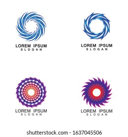 Tornado, vortex, hurricane logo design elements