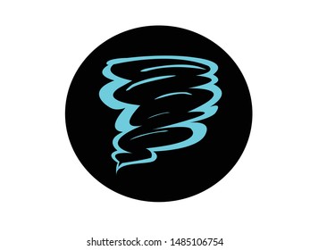 tornado vortex logo with color