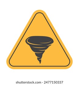 tornado warning sign, hazardous weather condition concept- vector illustration
