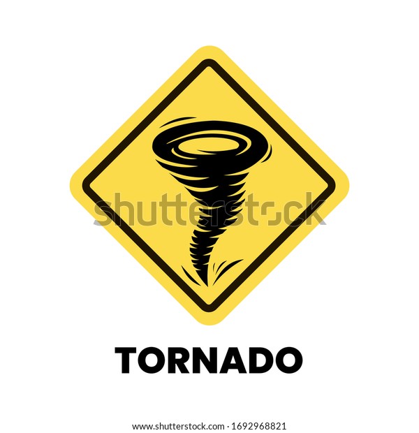 Tornado Warning Sign Storm Hurricane Vector Stock Vector Royalty Free 1692968821 Shutterstock 7975