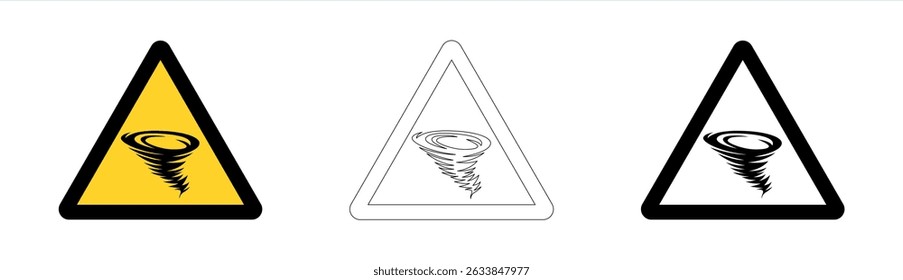 Tornado warning sign in vector format