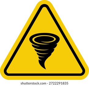 Señal de advertencia de tornado - Alerta de triángulo amarillo