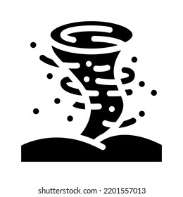 tornado weather glyph icon vector. tornado weather sign. isolated symbol illustration