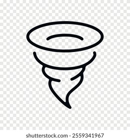 tornado weather line icon vector