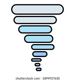tornado weather using soft color and filled line style