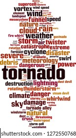 Tornado word cloud concept. Vector illustration