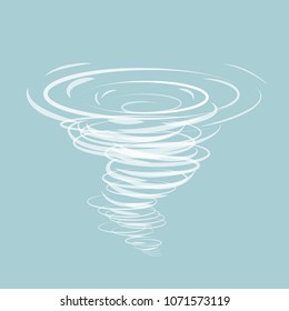 Tornadoes vector icon on the blue background