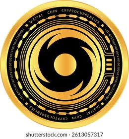 tornado-torn cryptocurrency illustrations on abstract background. 3d illustrations.