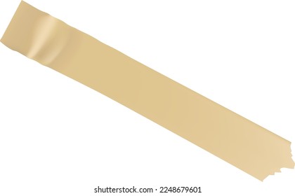 Torned adhesive stripe. Aged paper tape piece