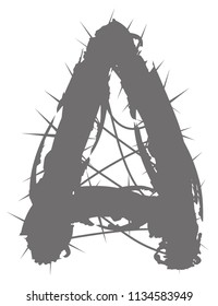 Torned vector alphabet.