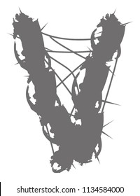 Torned vector alphabet.