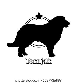 Tornjak dog silhouette,  dog, dog breeds, logo, vector, silhouette, logo design, animal, illustration, icon, sign, design, black,  symbol, pet