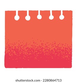 Torn-off paper from notebook. Tear-off notepad page with spiral holes edge. Ripped blank sheet from diary, note pad. Flat vector illustration isolated on white background