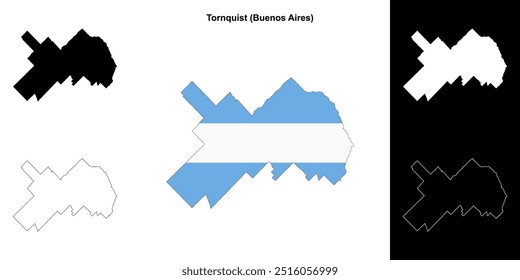 Mapa de tornquist department (Buenos Aires)