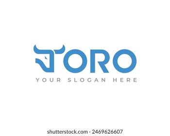 Toro, Bull Head Vector Icon Logo Template