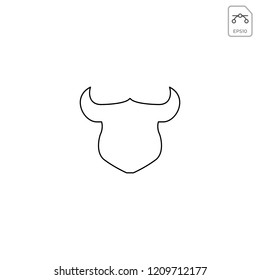 toro shied horn logo template vector illustration and inspiration