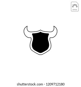 toro shied horn logo template vector illustration and inspiration