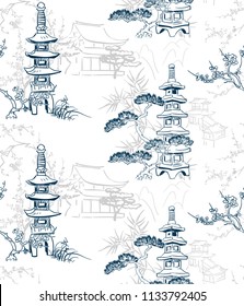 toro stone lighting vector sketch illustration line art japanese chinese oriental design