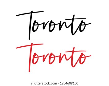 Toronto calligraphy vector quote