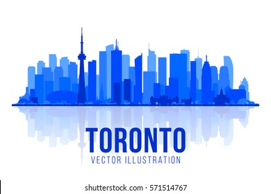 Free Vector  Light blue skyline of toronto