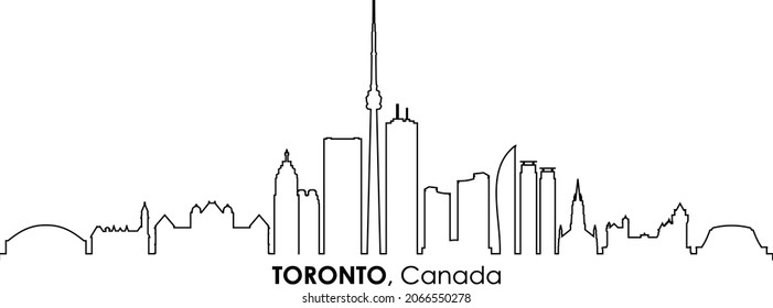 TORONTO Canada Ontario City Skyline Vector
