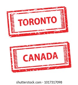 toronto and canada rubber stamp