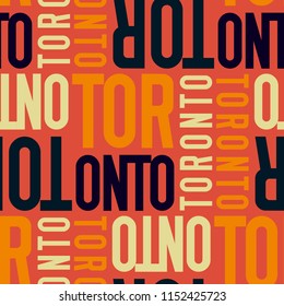 toronto, canada seamless pattern