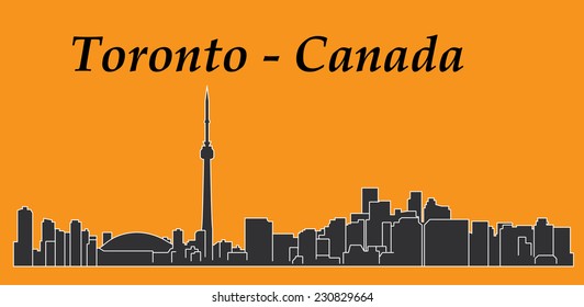 Toronto, Canada silhouette