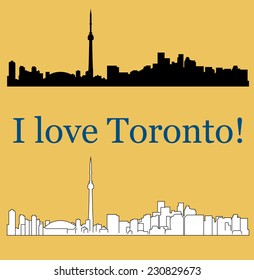 Toronto, Canada silhouette