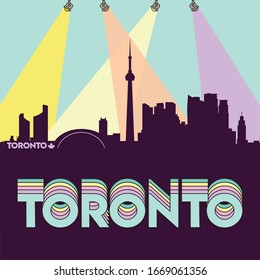 Toronto Canada skyline silhouette flat design vector illustration