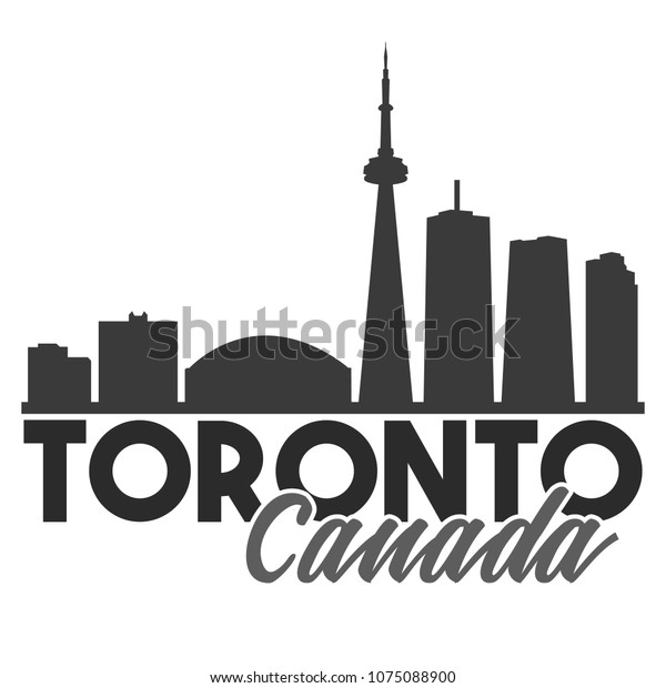 Toronto Canada Skyline Souvenir Travel Vector Stock Vector (Royalty ...