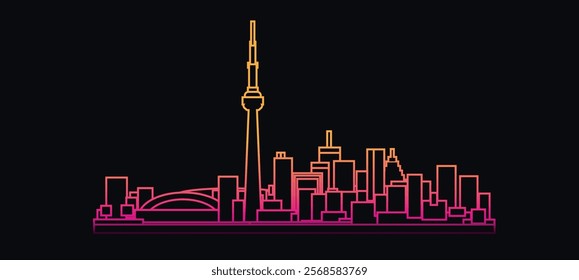Toronto Canada skyline vector illustration