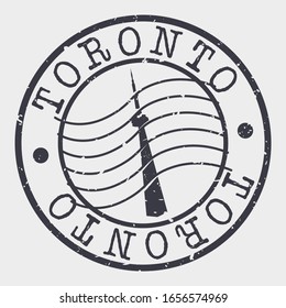 Toronto Canada Stamp Postal. Silhouette Seal. Passport Round Design. Vector Icon. Design Retro Travel. National Symbol.
