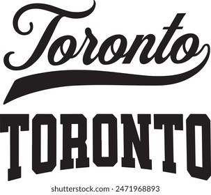 Toronto Canada Word Vector Illustration