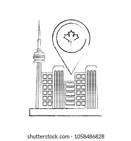 toronto canadian city pointer map location